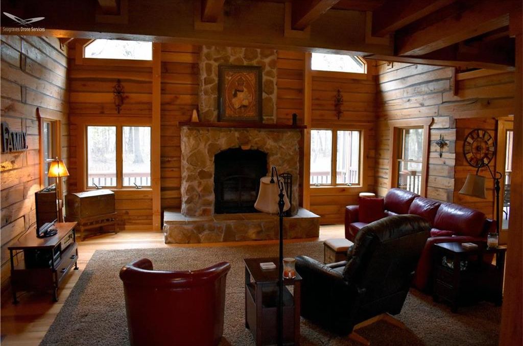Cozy warmth- Schutt Log Homes and Mill Works